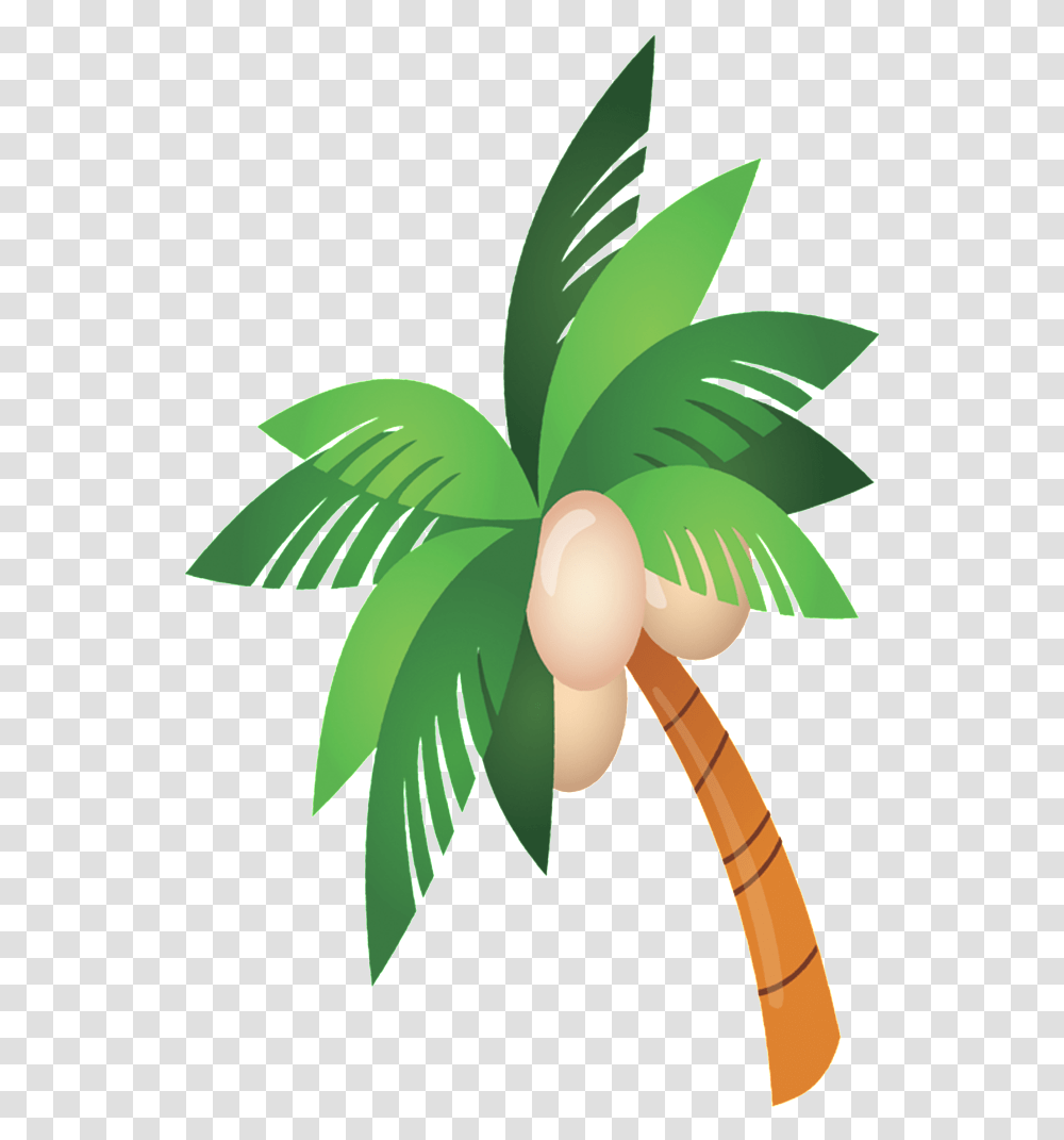 Cartoon Coconut Tree Beautiful Illustration Illustration, Plant, Vegetation, Aloe, Flower Transparent Png