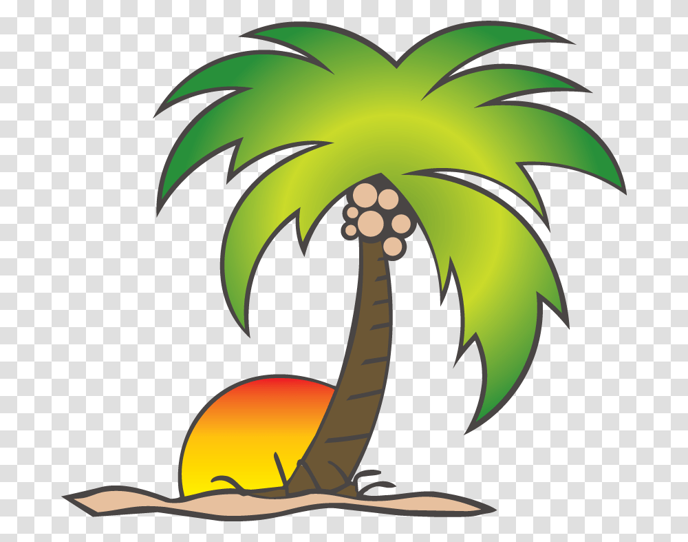 Cartoon Coconut Tree Cartoon Palm Tree, Dragon, Bird, Animal Transparent Png