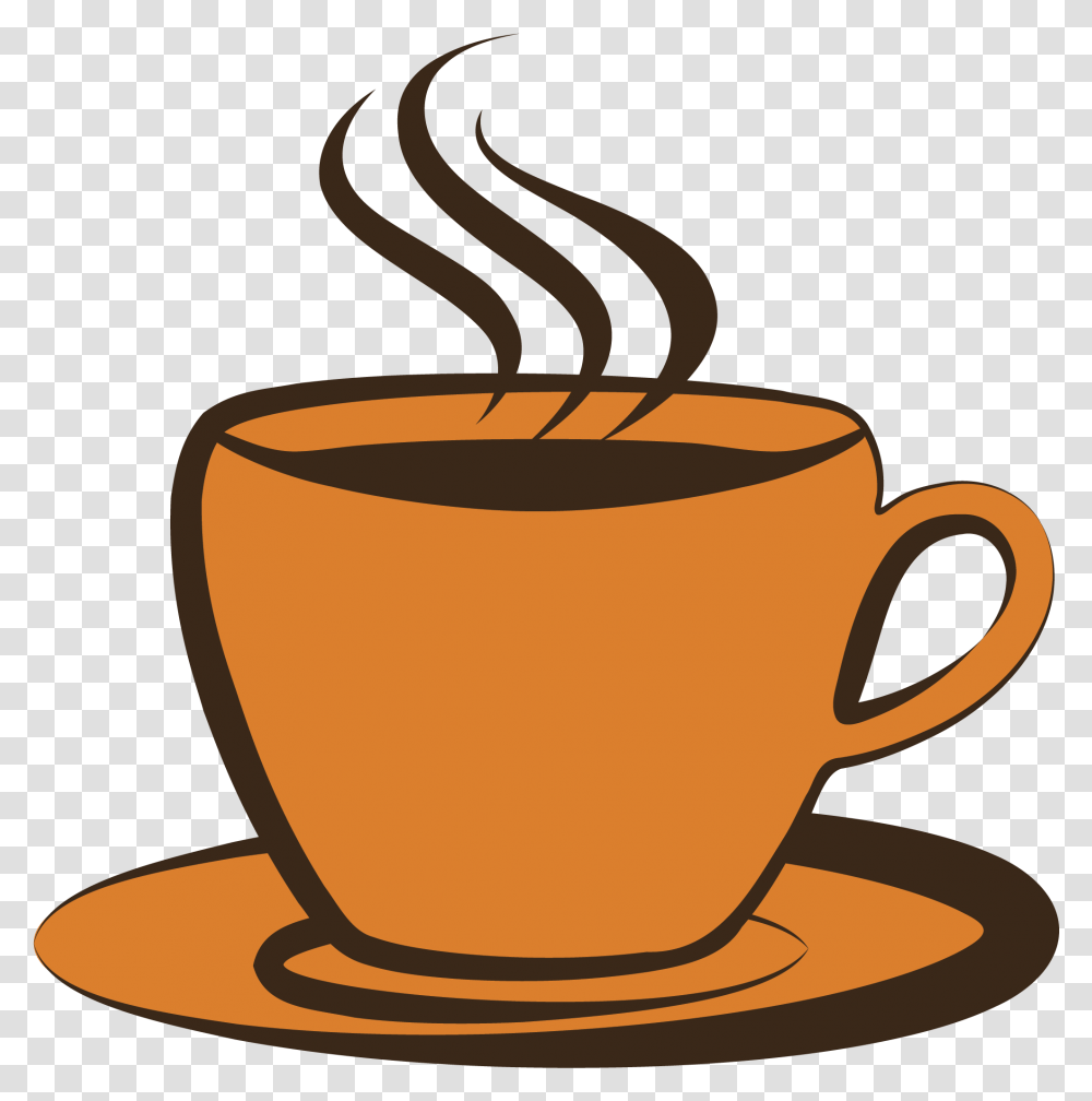 Cartoon Coffee Cup, Saucer, Pottery Transparent Png