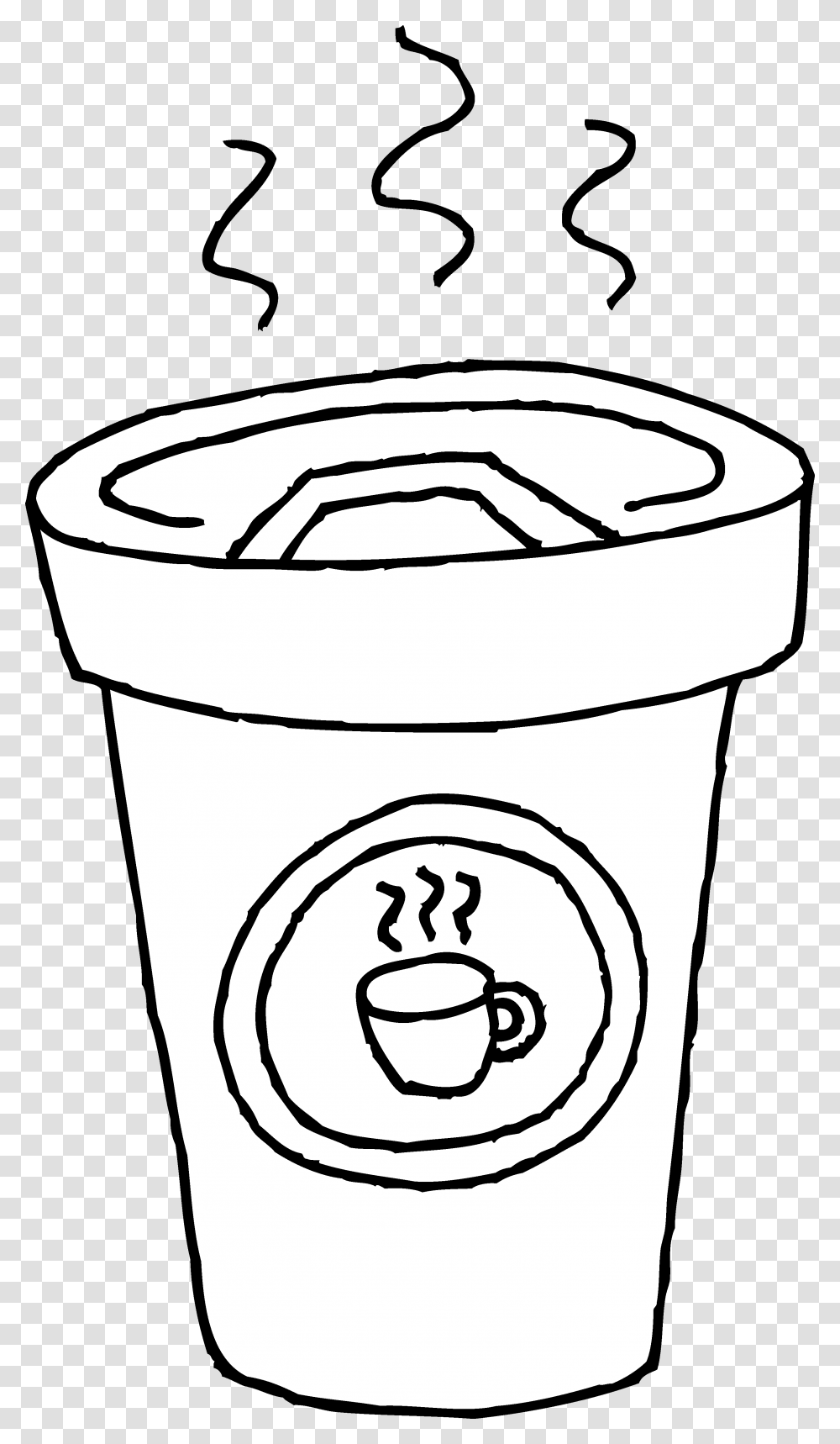 Cartoon Coffee Paper Cup, Bucket Transparent Png