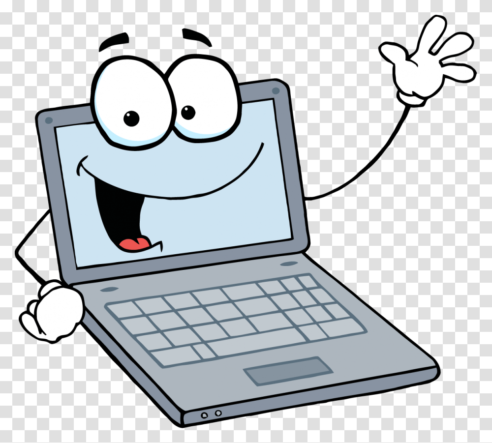 Cartoon Computer, Pc, Electronics, Laptop, Computer Keyboard Transparent Png
