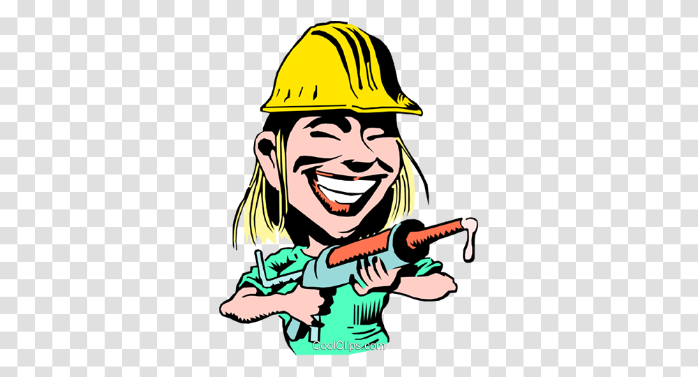 Cartoon Construction Worker Royalty Free Vector Clip Art, Person, Human, Apparel Transparent Png