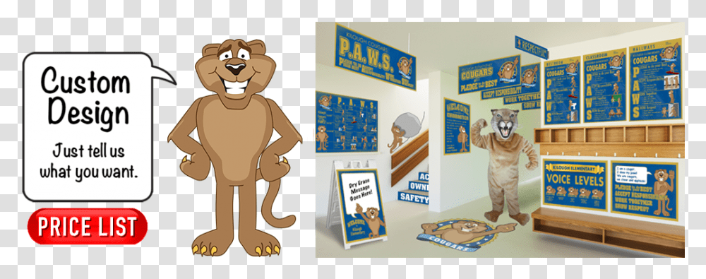 Cartoon Cougar Cartoons Elementary School Clip Art Cougar Mascot, Poster, Advertisement, Person, Human Transparent Png