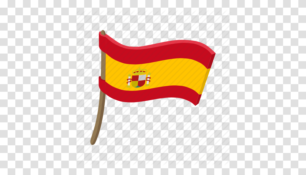 Cartoon Country Flag National Patriotism Spain Spanish Icon, Furniture, Label Transparent Png