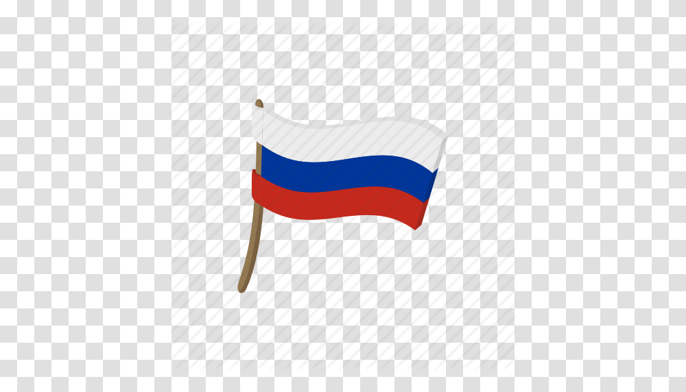 Cartoon Country Flag Russia Russian Waving Wind Icon, American Flag Transparent Png