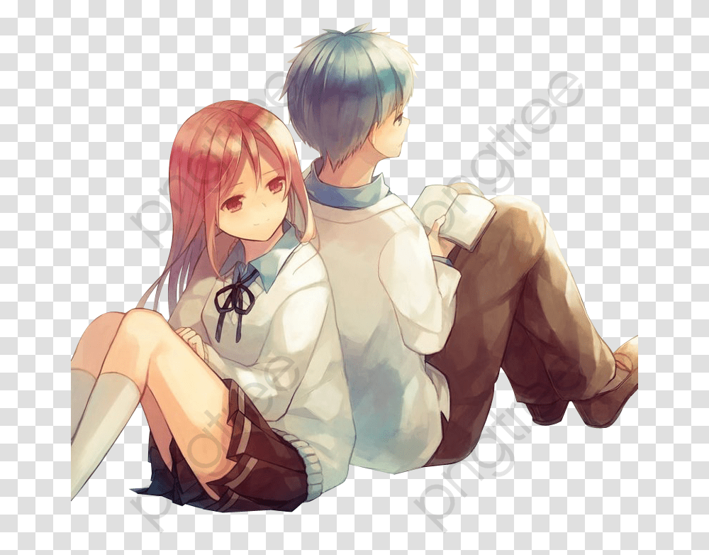 Cartoon Couple Clipart Anime Couples, Person, Human, Manga, Comics Transparent Png