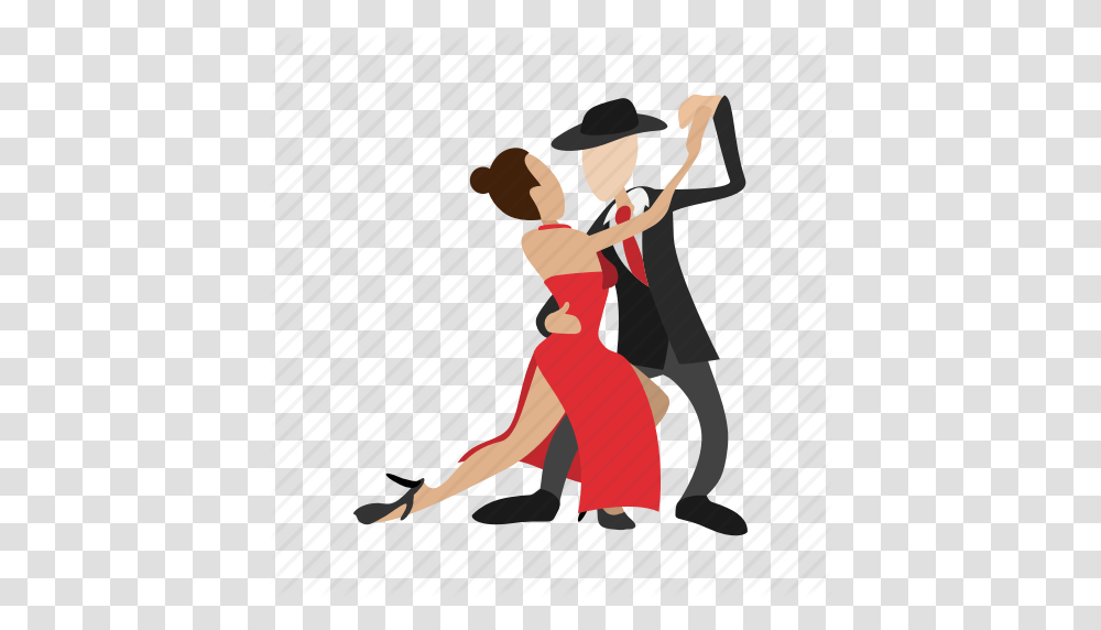 Cartoon Couple Dance Dancing Love People Tango Icon, Dance Pose, Leisure Activities, Performer, Flamenco Transparent Png