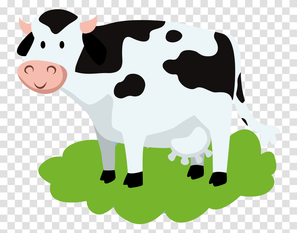 Cartoon Cow, Cattle, Mammal, Animal, Dairy Cow Transparent Png