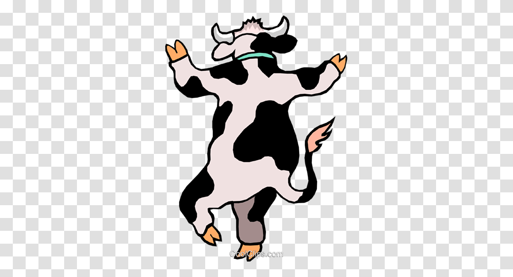 Cartoon Cow Royalty Free Vector Clip Art Illustration, Cattle, Mammal, Animal, Stencil Transparent Png