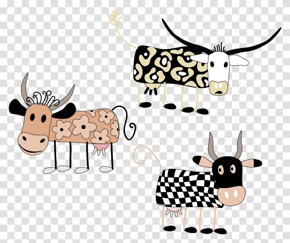 Cartoon Cows Cattle, Animal Transparent Png