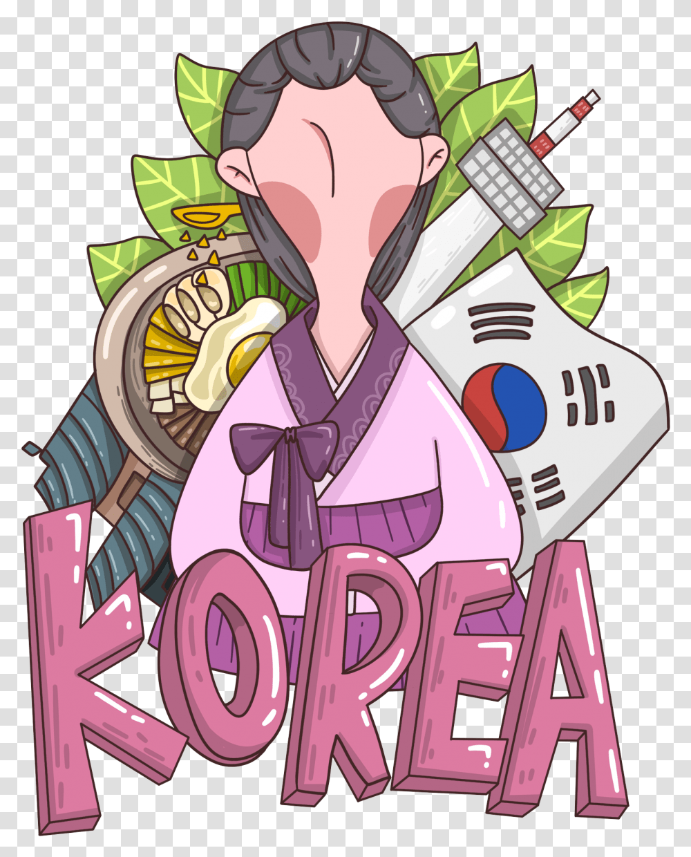 Cartoon Creative Tidal Korean Element, Text, Graphics, Alphabet, Drawing Transparent Png