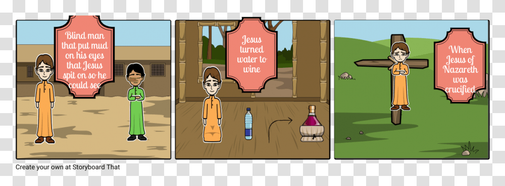 Cartoon, Cross, Person, Bottle Transparent Png