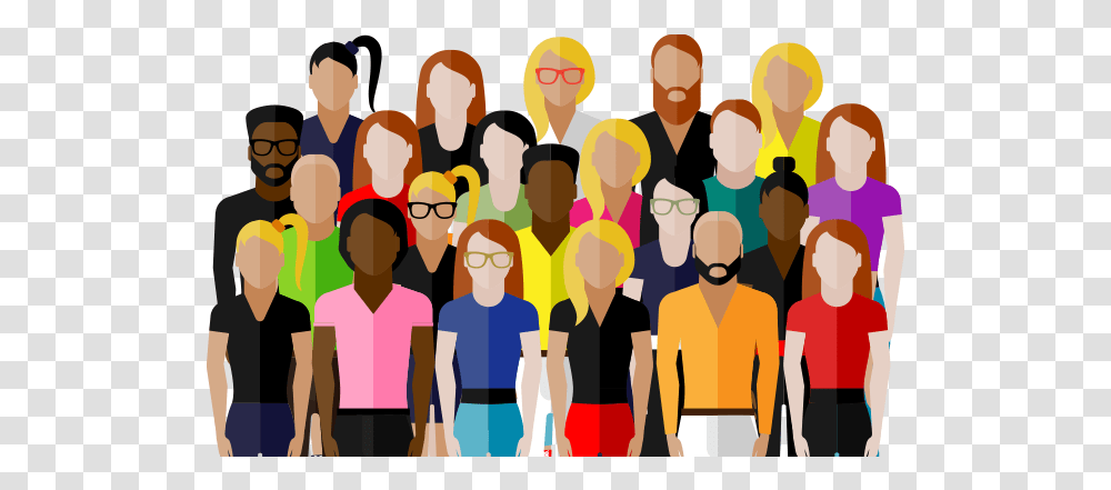 Cartoon Crowd 1 Image Avoid Crowded Places Cartoon, Audience, Person, People, Speech Transparent Png