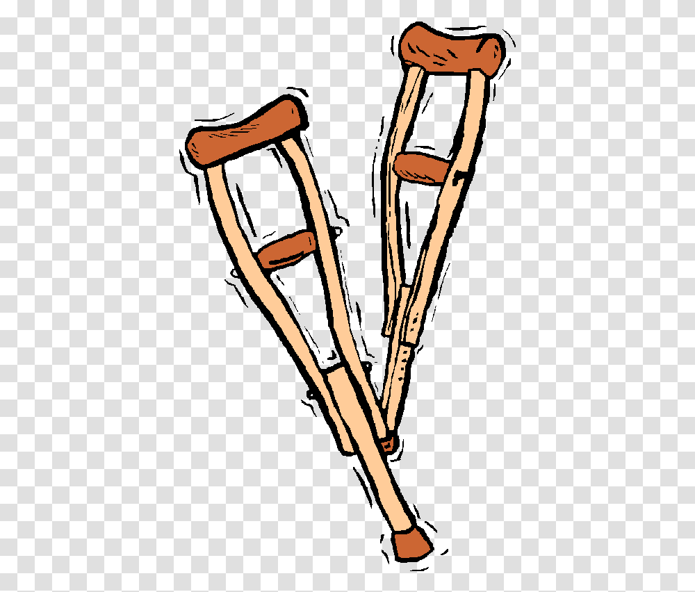 Cartoon Crutches Clipart Crutch Clip Art Crutches Clipart, Arrow, Leisure Activities, Slingshot Transparent Png