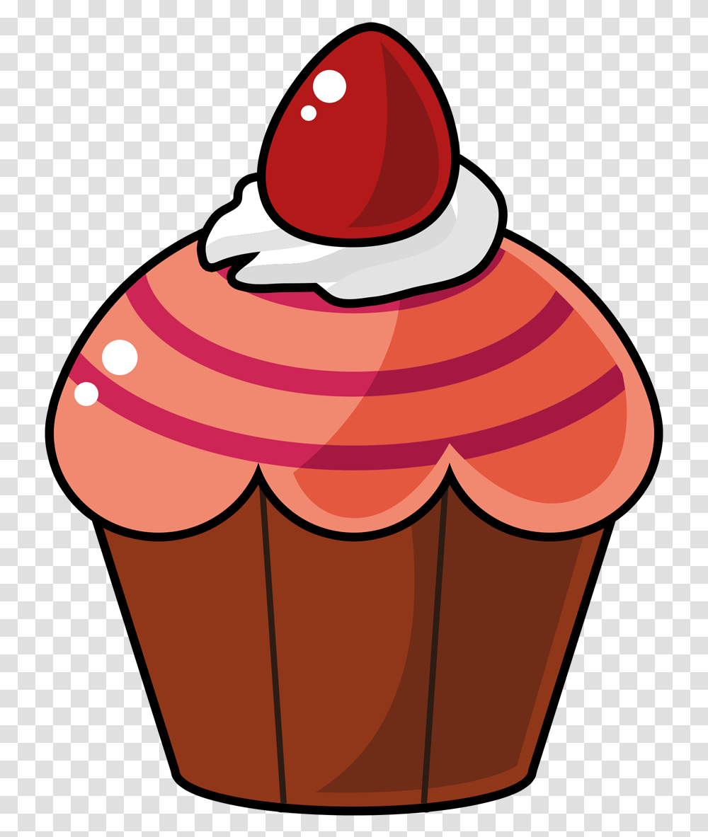 Cartoon Cupcake Clipart, Cream, Dessert, Food, Creme Transparent Png