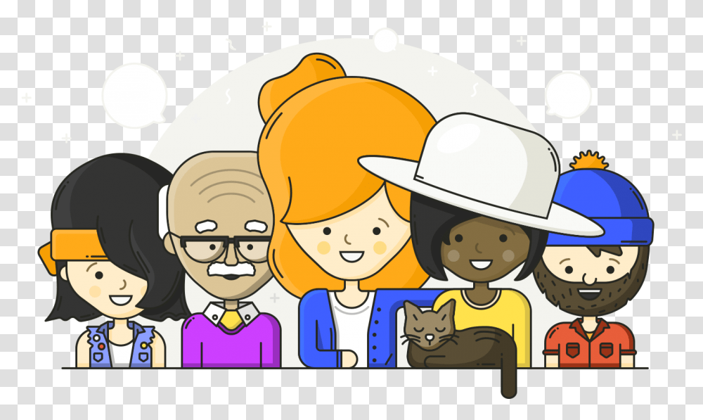 Cartoon Customers, Helmet, Cat Transparent Png