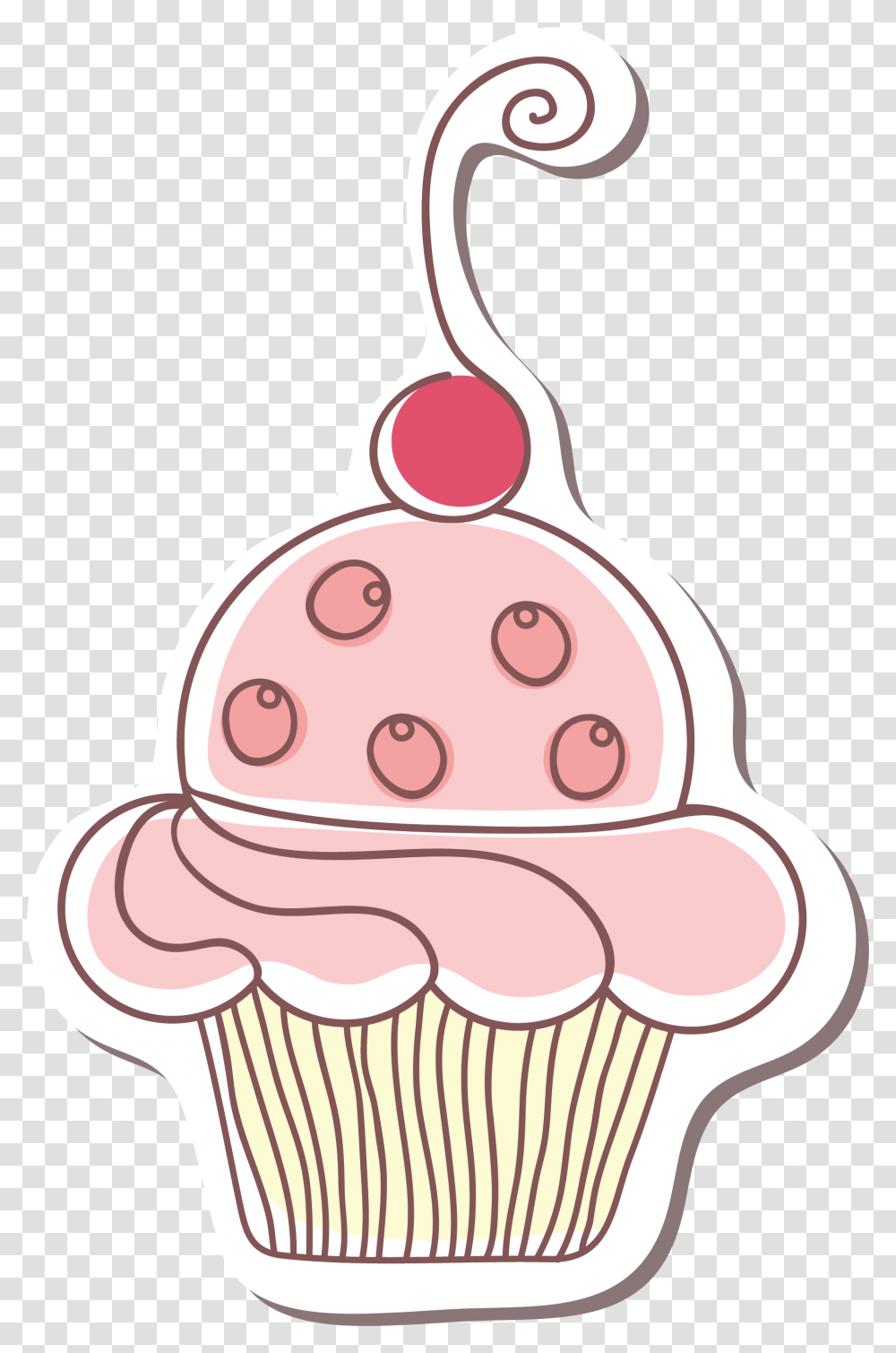 Cartoon Cute Cake, Cupcake, Cream, Dessert, Food Transparent Png