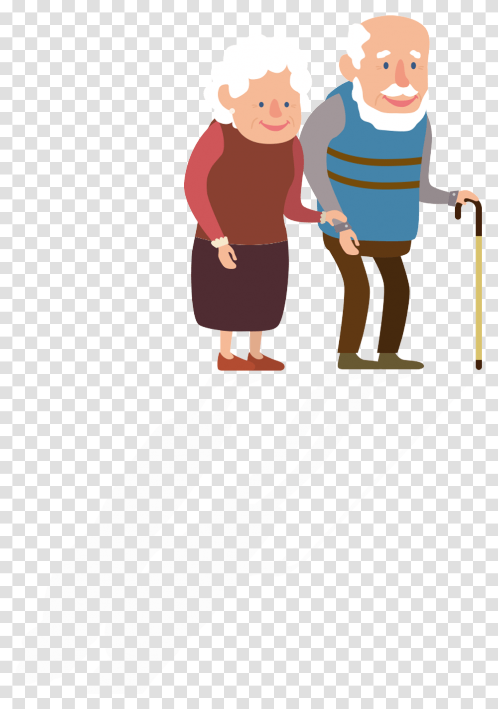 Cartoon Cute Creative Elder And Psd Old People Cartoon, Person, Shorts, Female Transparent Png