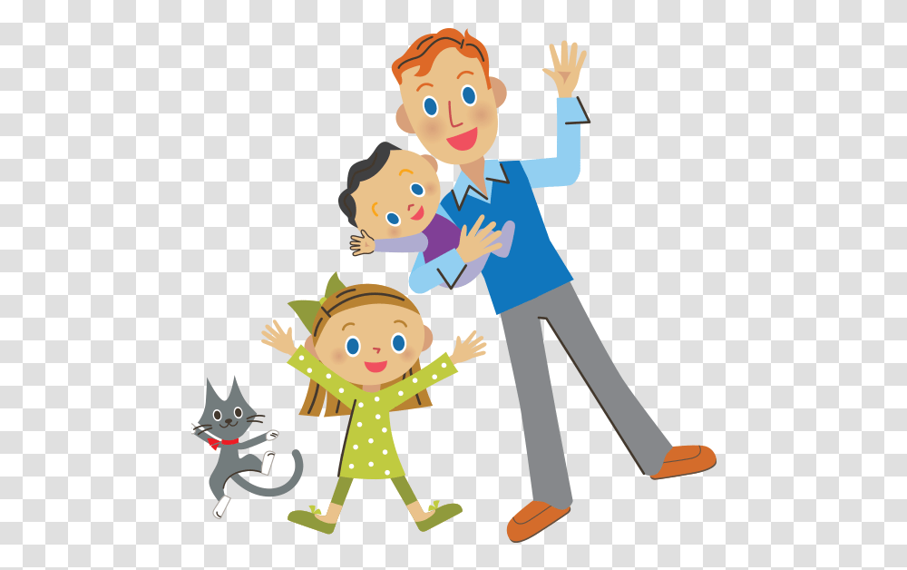 Cartoon Dad Kids, Elf, Hand Transparent Png