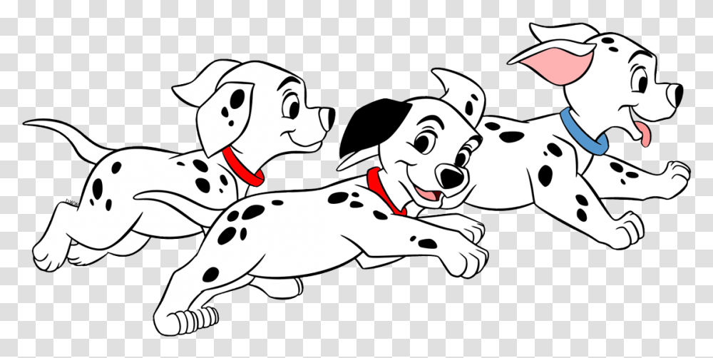 Cartoon Dalmatian Dog Running, Animal, Mammal, Stencil Transparent Png