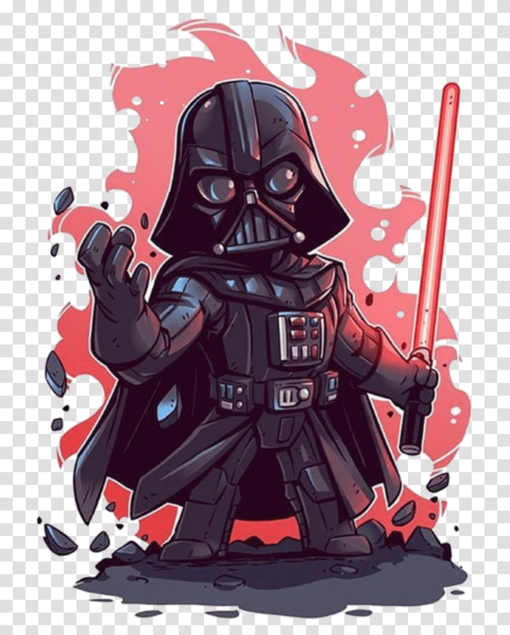 Cartoon Darth Vader Star Wars Star Wars Darth Vader Cartoon, Graphics, Poster, Advertisement, Performer Transparent Png