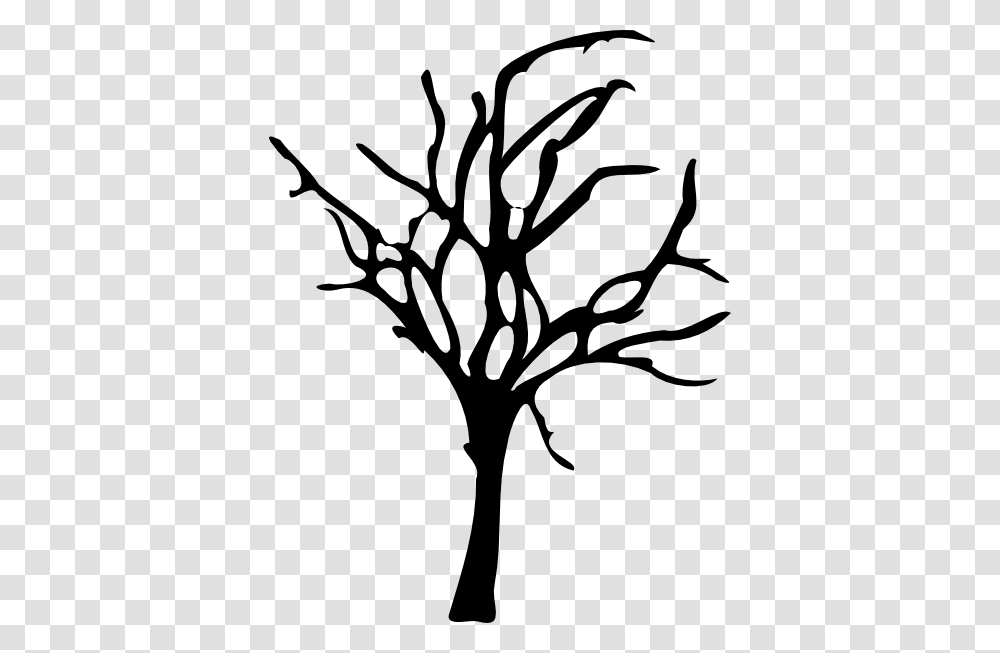 Cartoon Dead Tree, Stencil, Silhouette, Plant Transparent Png