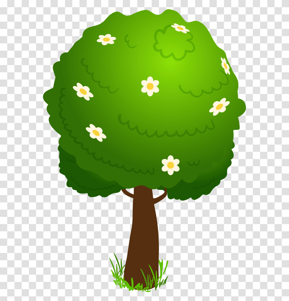 Cartoon Deco Tree Clipart Kid Clipart Cartoon Tree, Green, Plant, Birthday Cake, Food Transparent Png