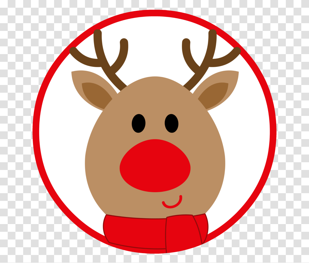 Cartoon Deer Head Santa, Label, Food, Animal, Mammal Transparent Png