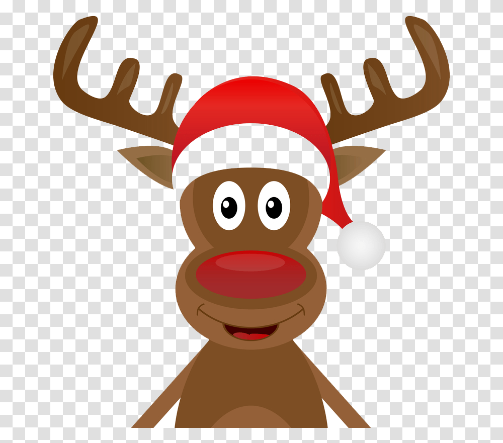 Cartoon Deer Santa Claus Reindeer Snowman, Performer, Outdoors, Nature, Antler Transparent Png