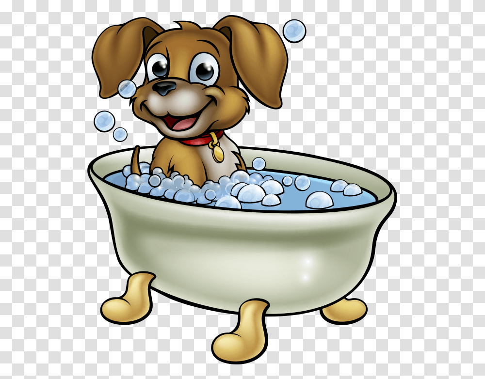Cartoon Dog Bath Cartoon Dog Taking A Bath, Tub, Birthday Cake, Dessert, Food Transparent Png