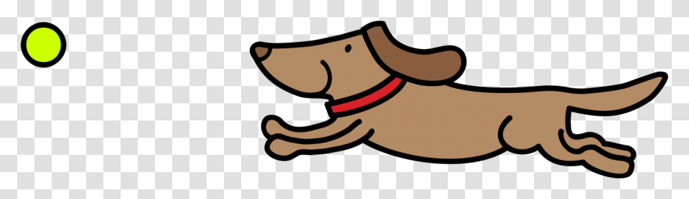 Cartoon Dog Chasing A Ball, Label, Scroll Transparent Png