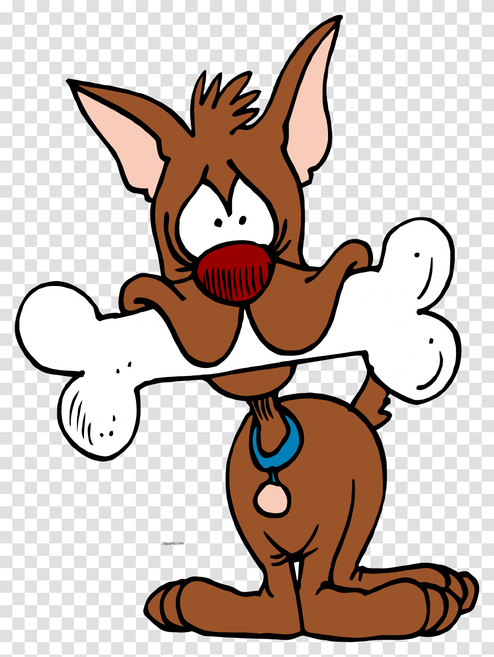 Cartoon Dog With Bone, Food, Eating, Stain Transparent Png