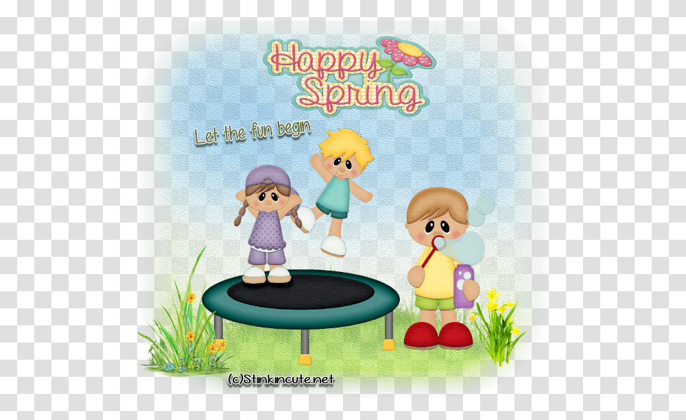 Cartoon, Doll, Toy, Trampoline Transparent Png