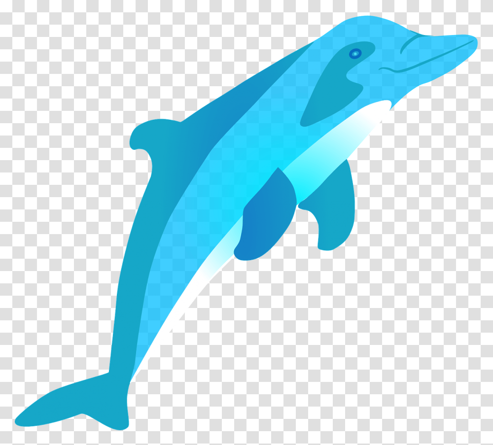 Cartoon Dolphin Jumping Out Of Water, Mammal, Sea Life, Animal, Shark Transparent Png