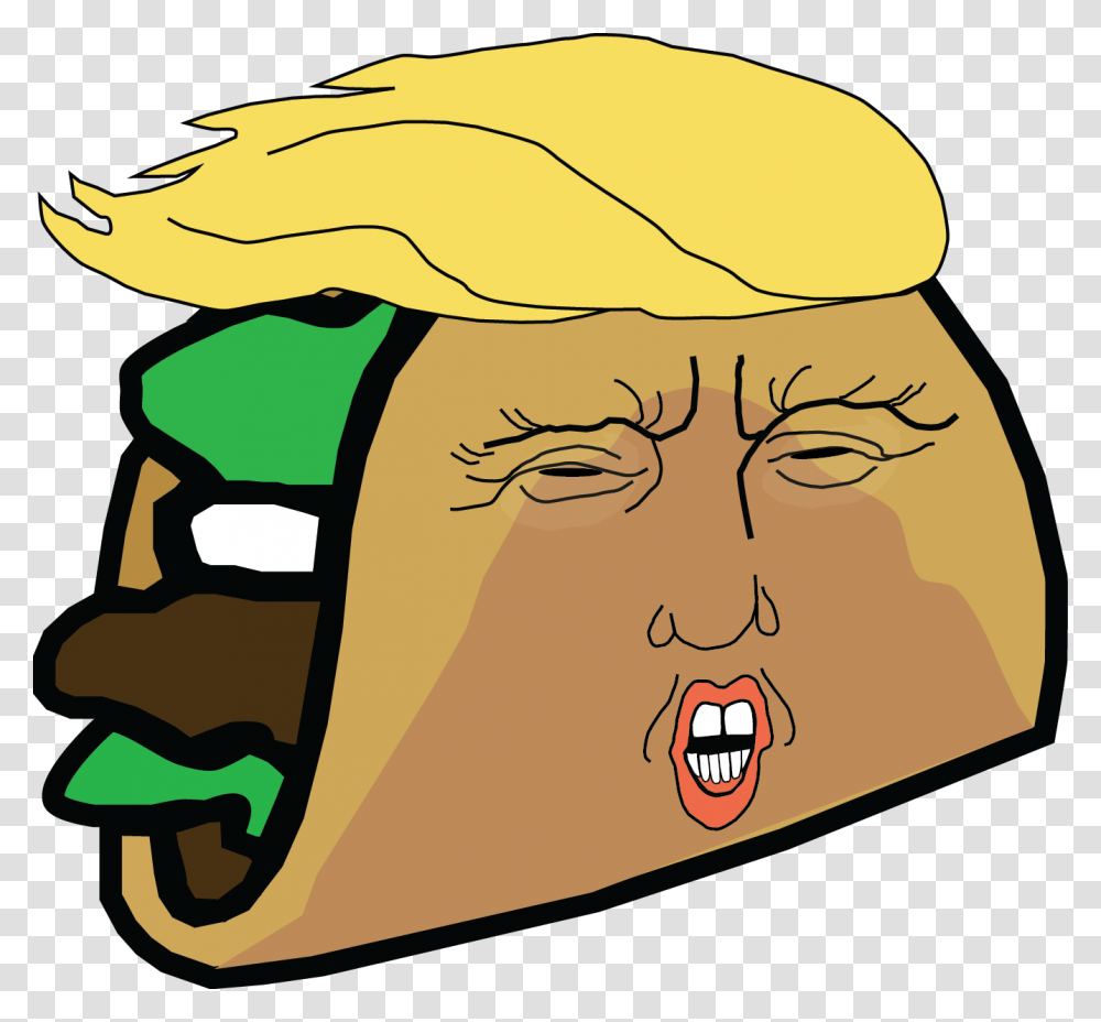Cartoon Donald Trump, Plant, Face, Food, Outdoors Transparent Png