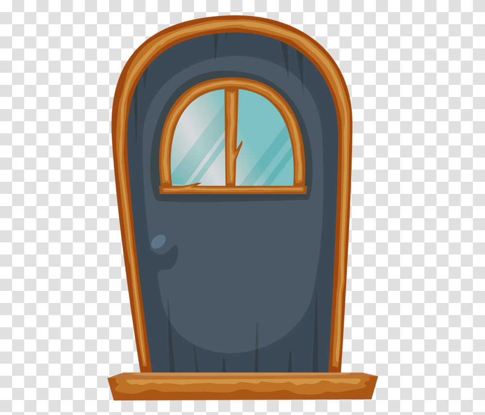 Cartoon Door Haunted House Door Clipart, Machine, Window, Wheel, Spoke Transparent Png