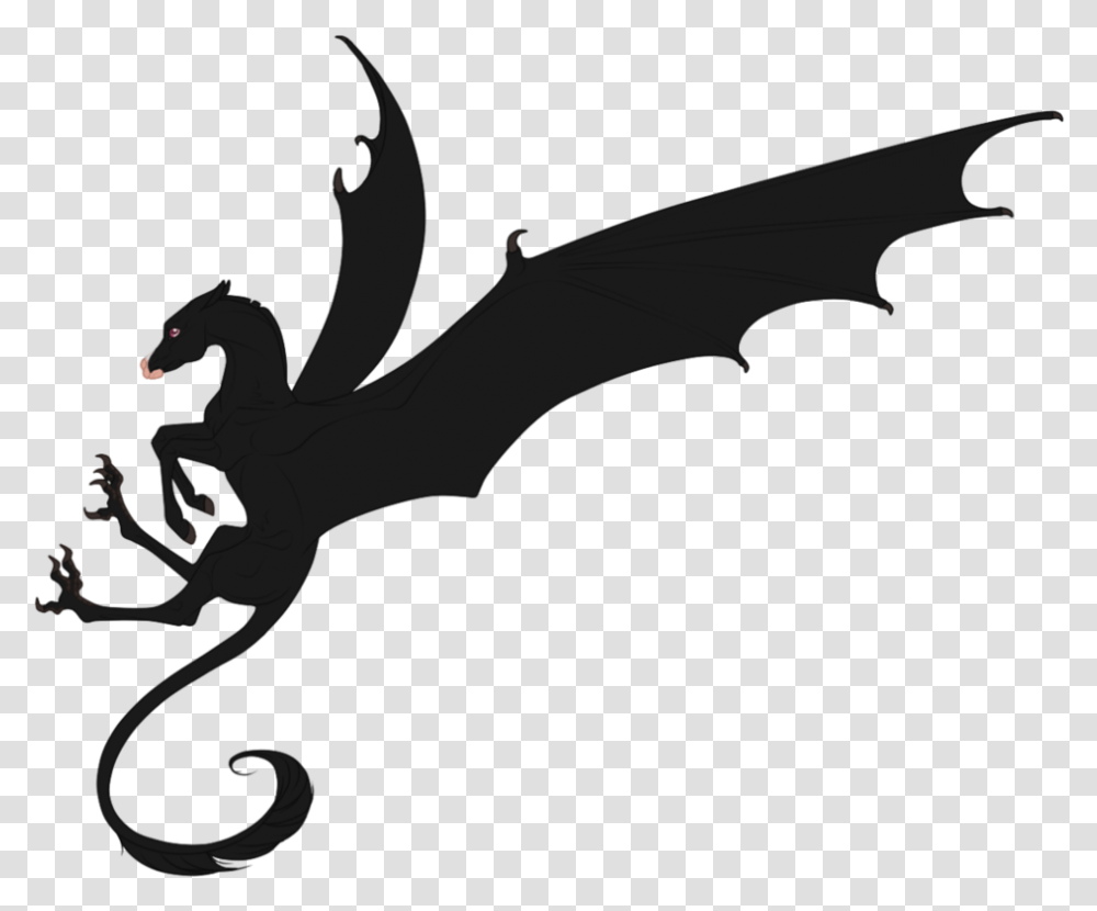 Cartoon Dragon Silhouette Clip Art Silhouette Black And White Clipart Dragon Transparent Png