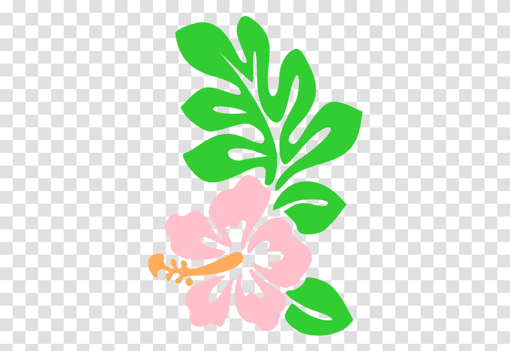 Cartoon Draw Hawaiian Flowers Icon Cute Animated Hawaiian Flowers, Plant, Blossom, Leaf, Hibiscus Transparent Png