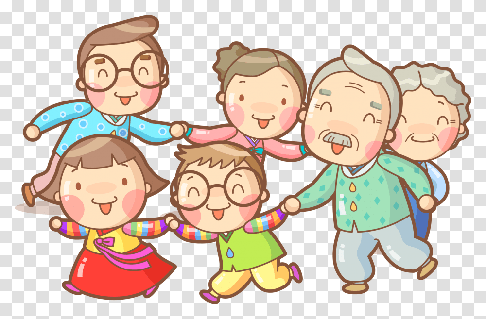 Cartoon Drawing Illustration Happy Family Cartoon, Doodle, Rattle Transparent Png