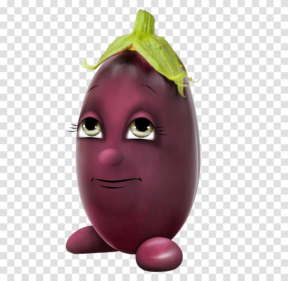 Cartoon Eggplant, Food, Vegetable Transparent Png