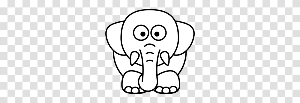 Cartoon Elephant Bw Clip Art, Wildlife, Mammal, Animal, Buffalo Transparent Png
