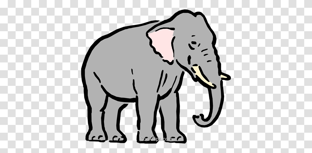 Cartoon Elephant Royalty Free Vector Clip Art Illustration, Wildlife, Mammal, Animal, Cow Transparent Png