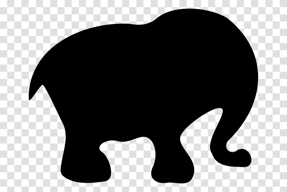 Cartoon Elephant Silhouette Free Vector, Gray, World Of Warcraft Transparent Png