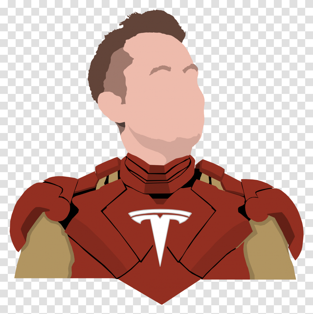 Cartoon Elon Musk Iron Man, Person, Military Uniform, Neck, Costume Transparent Png
