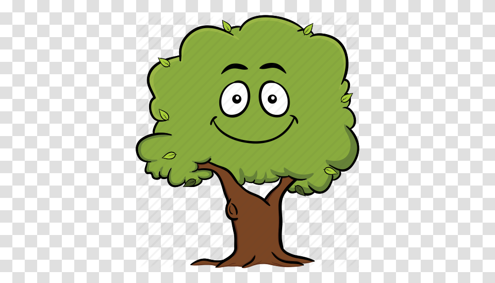 Cartoon Emoji Emoticon Face Smiley Tree Icon, Plant, Leaf, Green, Flower Transparent Png