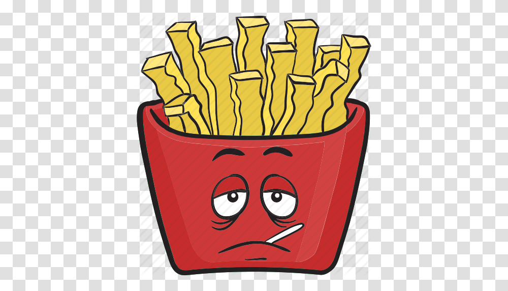 Cartoon Emoji Fast Food French Fries Fry Icon Transparent Png