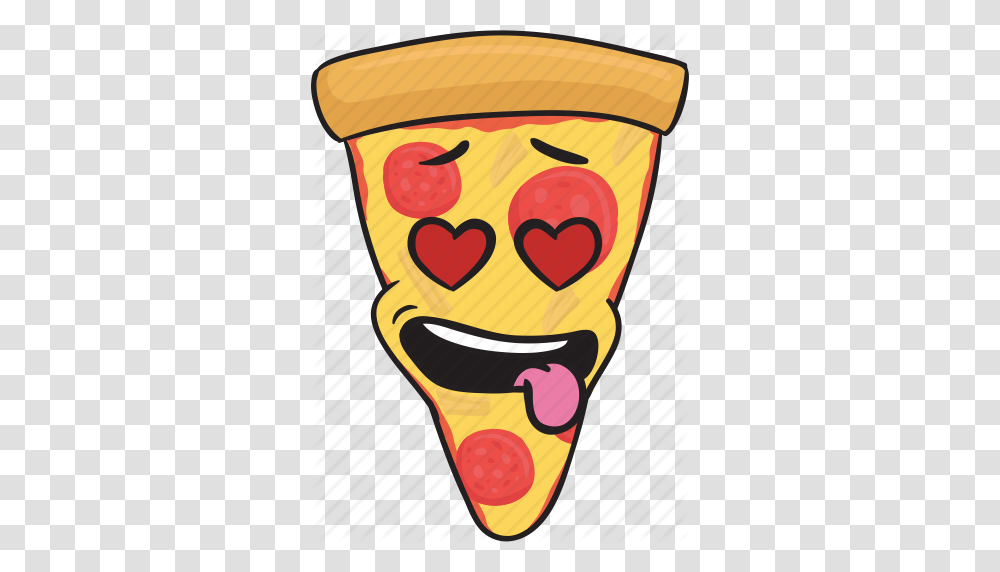Cartoon Emoji Pizza Slice Smiley Icon, Food, Cream, Dessert, Creme Transparent Png