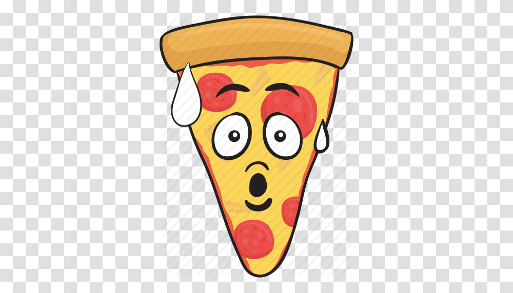 Cartoon Emoji Pizza Slice Smiley Icon, Label, Food, Sweets Transparent Png