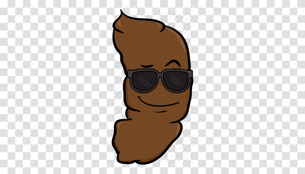 Cartoon Emoji Poo Pooh Poop Smiley Icon, Sunglasses, Accessories, Accessory, Head Transparent Png