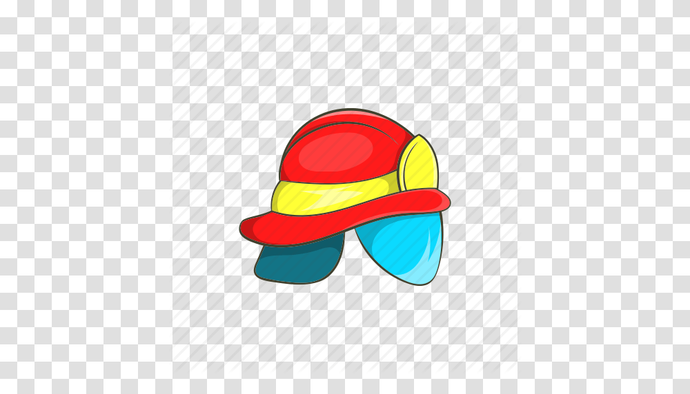 Cartoon Equipment Fire Firefighter Fireman Helmet Sign Icon, Apparel, Sun Hat, Baseball Cap Transparent Png